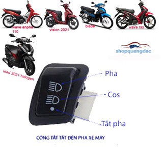 [HÀNG CHÍNH HÃNG]Nút Tắt Mở Đèn Xe Máy Đời Mới – Công Tắc 3 Nấc Tích Hợp Pha Cos – Nút Gạt Đèn Cho Xe Không Có Công Tắc