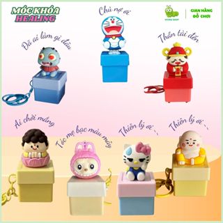 [ CÓ SẴN PIN ] Móc Khoá Cute Bàn Phím Cơ Tích Đức Có Đèn - Có Âm Thanh Quà Tặng Phụ Kiện Dễ Thương