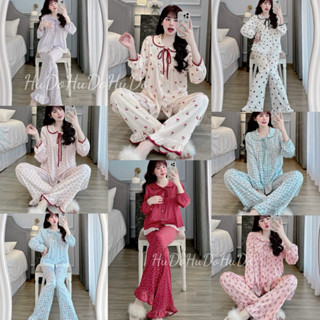 Bộ Lụa Latin Pijama Cổ Sen Tiểu Thư Sang Chảnh Mềm Mướt Mịn Màu Sắc Đẹp Cho Nữ