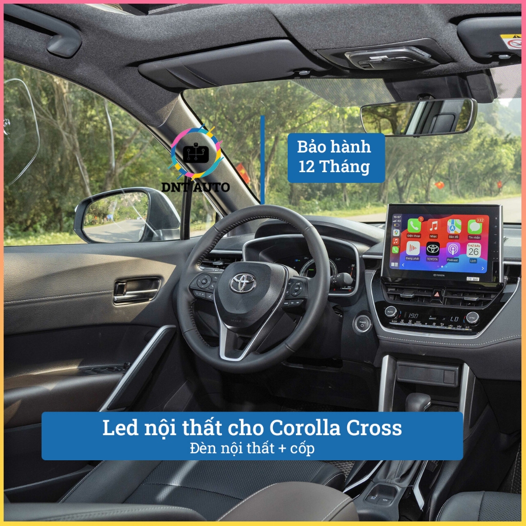Bóng Led nội thất Corolla Cross, đèn led trần Corolla Cross (bộ)