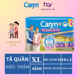 [Tặng Kèm 1 Miếng] Tã Quần Người Lớn Caryn Siêu Thấm Cho Người Già XL10+1/L12+1/M14+2