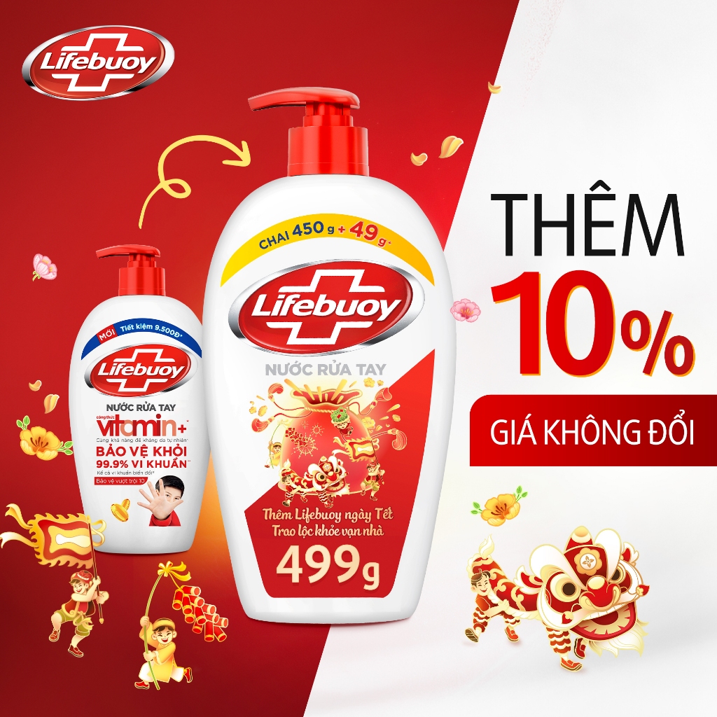 Nước Rửa Tay Lifebuoy Bảo Vệ Khỏi 99.9% Vi Khuẩn Gây Bệnh Hỗ Trợ Cùng Đề Kháng Da Tự Nhiên 450G | BigBuy360 - bigbuy360.vn