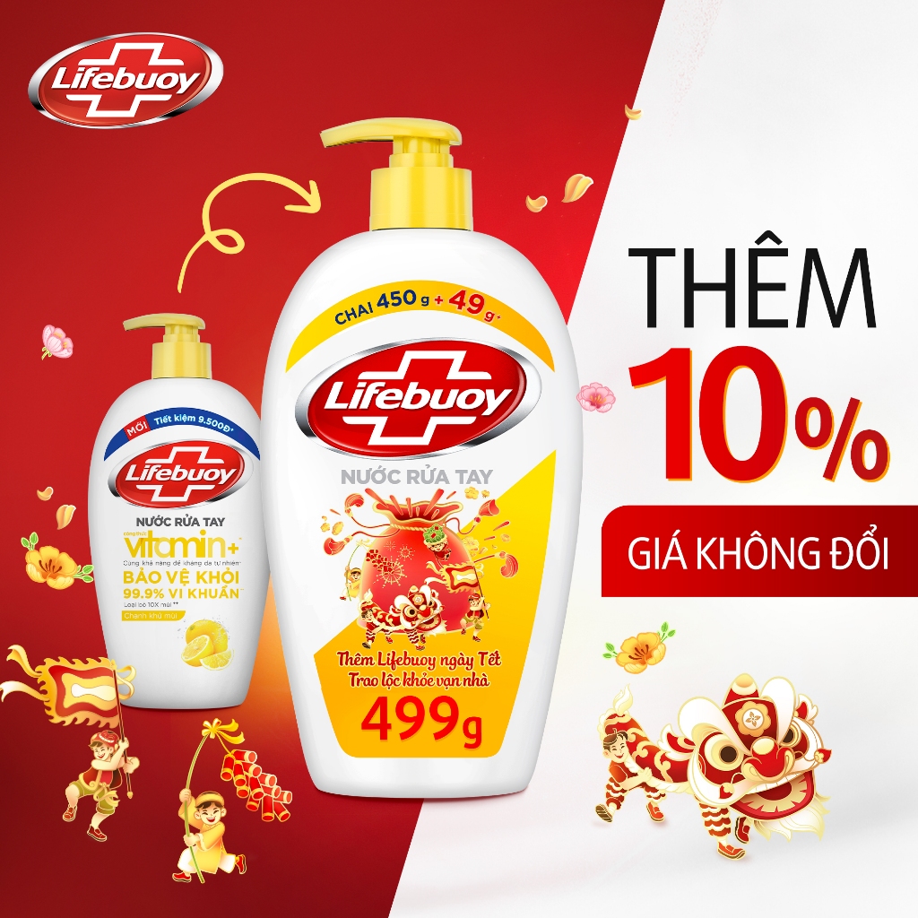 Nước Rửa Tay Lifebuoy Bảo Vệ Khỏi 99.9% Vi Khuẩn Gây Bệnh Hỗ Trợ Cùng Đề Kháng Da Tự Nhiên 450G | BigBuy360 - bigbuy360.vn