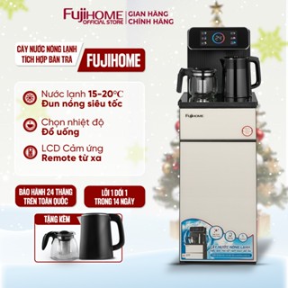Cây nước nóng lạnh bàn trà cafe nhập khẩu Fujihome, máy nước uống nóng lạnh bình âm dispenser water