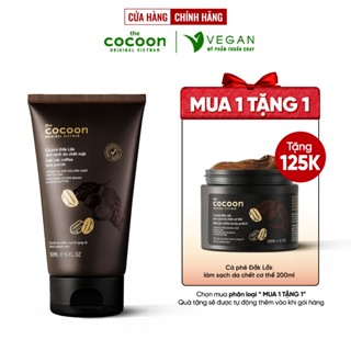 Tẩy Tế Bào chết Cà phê Đắk Lắk làm sạch da chết mặt cocoon 150ml - VEGAN mỹ phẩm thuần chay