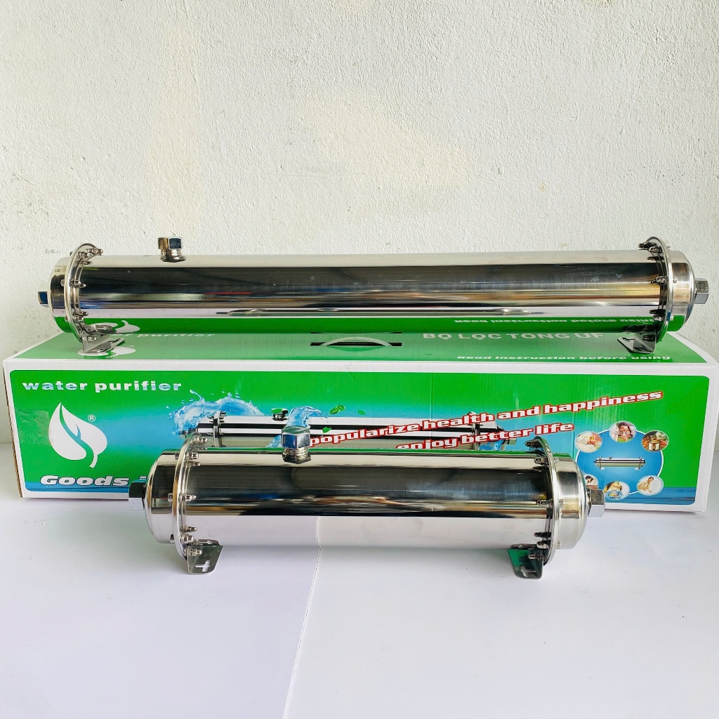Màng lọc UF công nghiệp vỏ inox công suất 1000l và 2000l