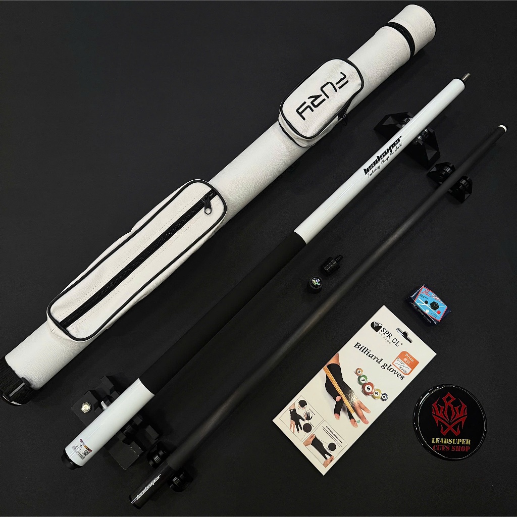 [LEADSUPER SHOP] Combo Cơ Bida Lỗ Ngọn Full Cacbon Leadsuper V1 (Tặng Kèm full phụ kiện)