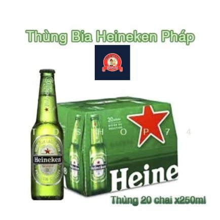 Thùng 20 chai Bia HEINEKEN Pháp 250ML hàng chuẩn