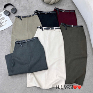  CHÂN VÁY DẠ DÀI DÁNG A KÈM ĐAI BASIC HÀNG QCL1 MS291911 