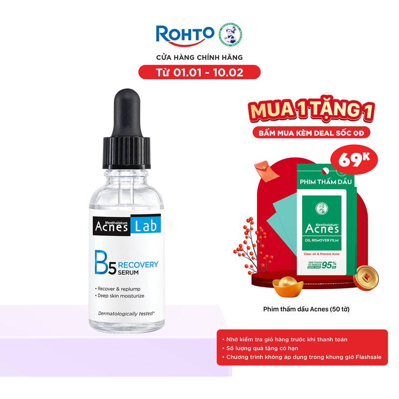 Serum dưỡng ẩm chuyên sâu, làm dịu da Acnes Lab B5 Recovery Serum 25ml