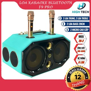 Loa Karaoke Bluetooth Lục Giác F9 Pro, 8 Đường Tiếng, Công Suất 550w, Bass Đôi 20cm,BH uy tín 12t.