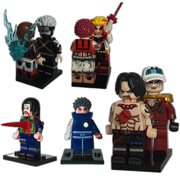 Mô Hình Lắp Ráp Minifigures Donut Anime, Nhân Vật Hoạt Hình One Piece, Naruto, Donut Ace... Handmade