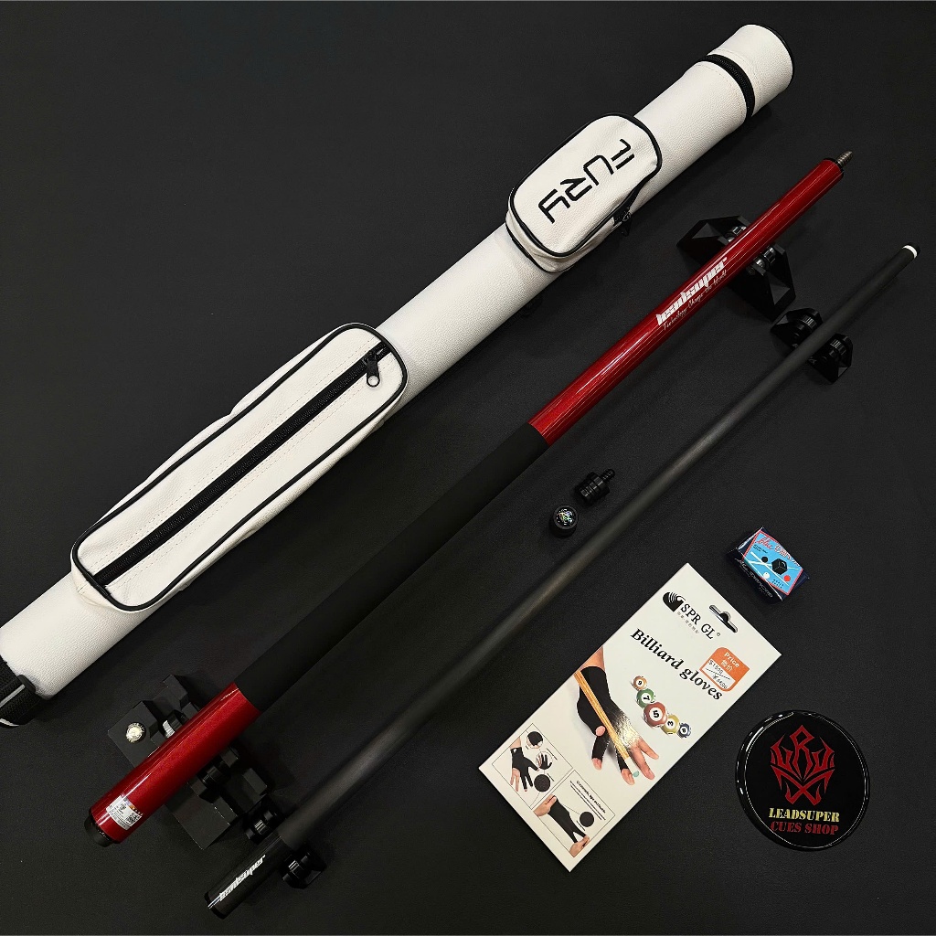 [LEADSUPER] Combo Cơ/Gậy Bida Pool Ngọn Full Cacbon Leadsuper V1 (Tặng Kèm Bao Cơ, Găng Tay Và Lơ)