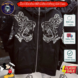 Áo Khoác Nam Gió Thêu Hổ Trắng QP Philip , Chất Liệu Mềm Mịn, Thoáng Mát Mùa Đông GA640