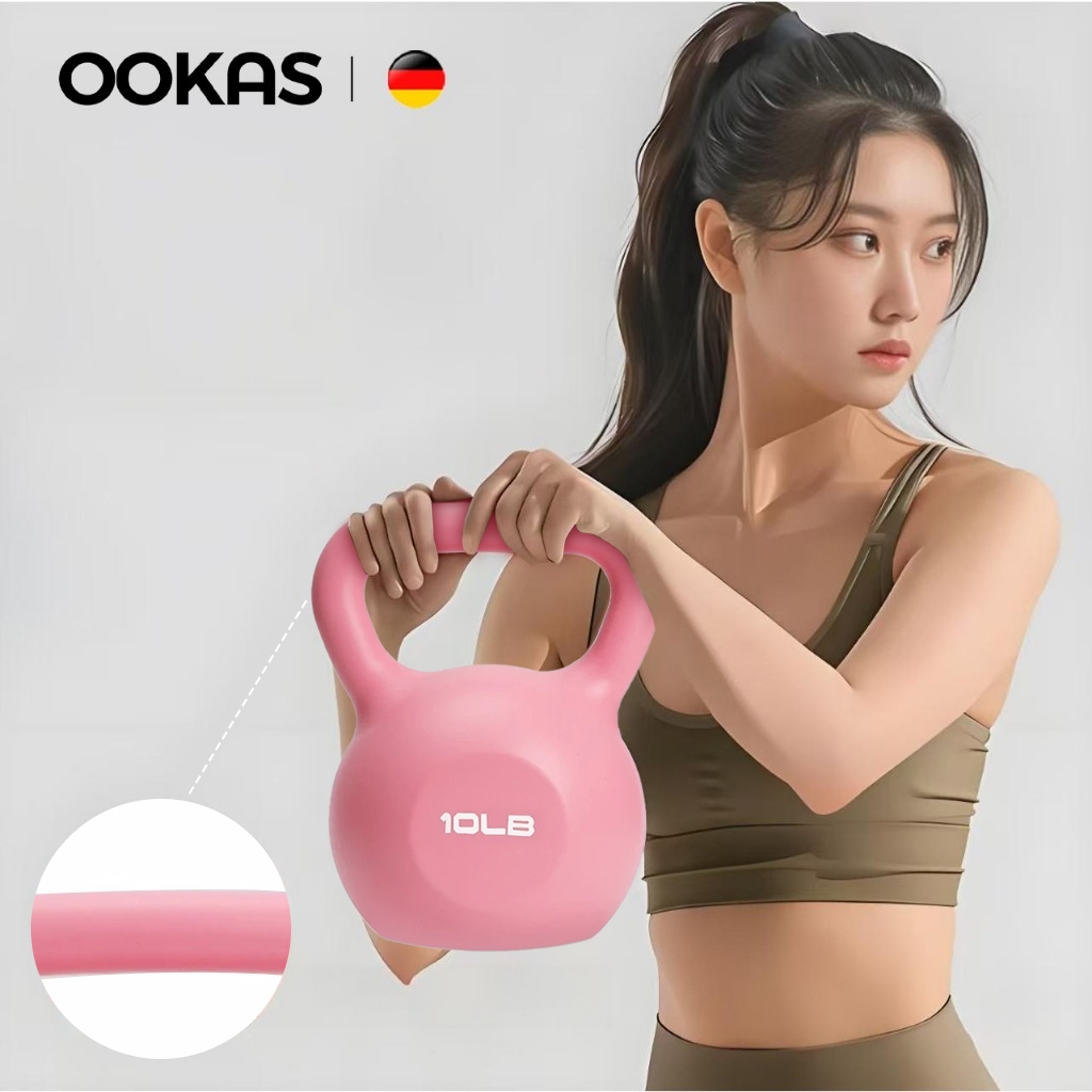OOKAS Tạ Bình Vôi, Tạ chuông 5-15 pound, tạ ấm thể dục chuyên nghiệp, quả tạ