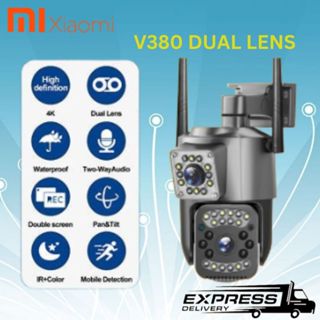  XIAOMI V380Pro camera cctv camera giám sát không dây ngoài trời wifi camera an ninh IP ống kính kép 4K 8MP gọi h 