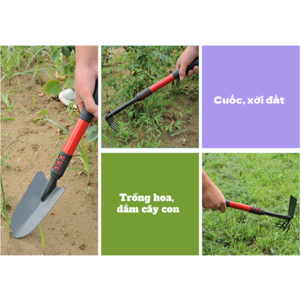 Bộ Dụng Cụ Làm Vườn 4 Món, Bộ Dụng Cụ Làm Vườn Loại To