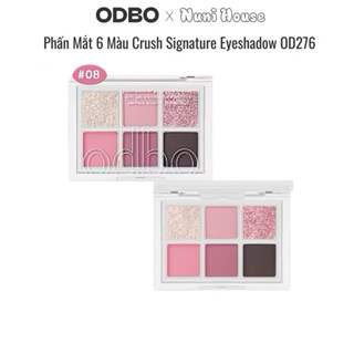 [ODBO] Bảng phấn mắt và má hồng ODBO 6 ô Màu Nhũ Lì Eye Blush CRUSH Signature Eyeshadow Palette Thái Lan OD276