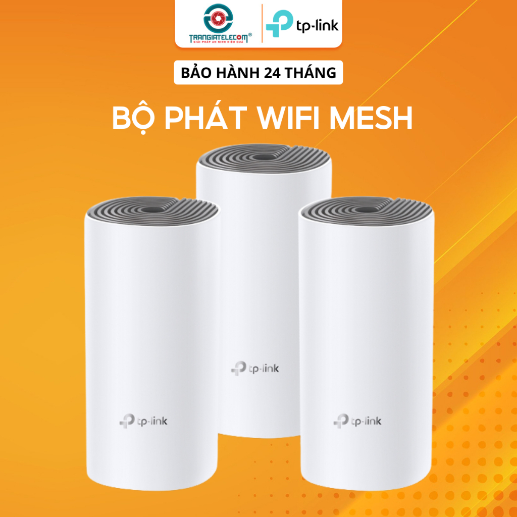 Hệ Thống Wifi Mesh TP-Link Deco E4 (1 - 2 - 3 Pack) Chuẩn AC 1200Mbps - TRANGIATELECOM