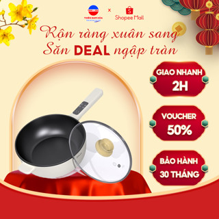 CHẢO ĐIỆN ĐA NĂNG IVYTOWN P1BW WITH STEAMER - Cảm ứng - Chống dính - BH 30th - Hàng chính hãng