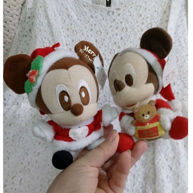 cặp chuột mickey mặc đồ noel size nhỏ