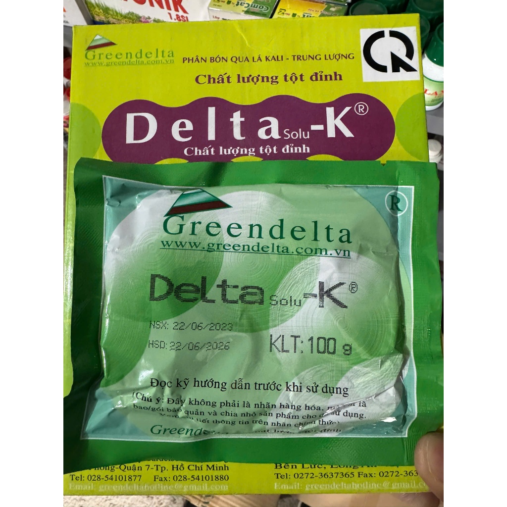 Phân bón qua lá trung vi lượng siêu Kali Delta - K (gói 100gr)