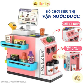 Đồ chơi siêu thị đồ chơi bán hàng tự động máy tính tiền quầy pha chế đồ chơi nhập vai cho bé trai bé gái Bee Toys