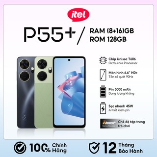   GIẢM 150K  Điện Thoại Itel P55+ & P55+NFC 8 256GB | 5000 mAH | Sạc Nhanh 45W | HD+90Hz 