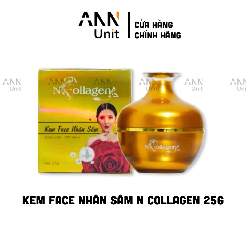 Kem Face Nhân Sâm Hỗ Trợ Dưỡng Trắng Da N Collagen 25g Cao Cấp - Mỹ Phẩm N Collagen Chính Hãng