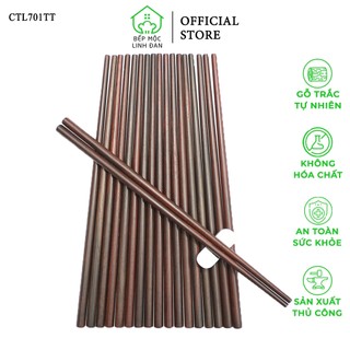  Đũa Gỗ Trắc Tự Nhiên Việt Nam Chống Nấm Mốc An Toàn Sức Khỏe HAHANCO  CTL701TT  Bộ 10 Đôi Tròn 