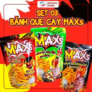 [Set 3 gói] Bim Bim Bánh Tăm Que Cay Thái Lan - MAXs (Vị Sốt Hàn Quốc, Chili Siêu Cay, Thịt Nướng)