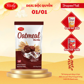 Bánh yến mạch Oatmeal Richy vị socola túi 32g