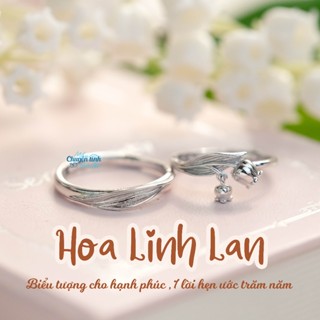 Nhẫn bạc Hoa Linh Lan Nhẫn bạc 999 Nguyên khối cặp đôi - Setbox quà tặng - Mẩu chuyện tình của tôi