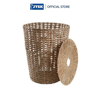Giỏ đựng đồ giặt | JYSK Curt | sợi PE/kim loại | nâu nhạt | DK40xC55cm