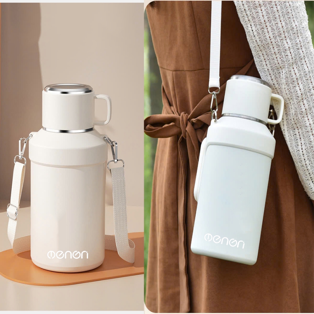Bình Giữ Nhiệt 1500ml Chất Liệu INOX 316 Giữ Nhiệt 24H Thiết Kế Tay Cầm Dây Đẹo Tiện Lợi - NENON | BigBuy360 - bigbuy360.vn