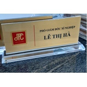 Biển chức danh mica - Bảng tên chức danh để bàn - Kệ mica đế 1 lớp đủ các kích thước