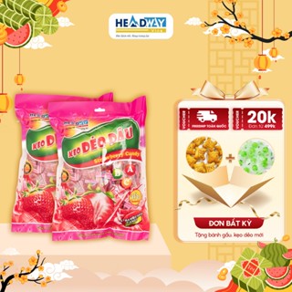 Kẹo Dẻo Trái Cây Vị Dâu Headway Chua Ngọt Thơm Ngon Mềm Tan Trong Miệng Túi 750g