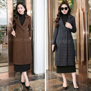  Áo khoác Măng Tô nữ dáng dài cao cấp GDA COLLECTION chất len dạ dày dặn sang trọng lịch sự giữ ấm 