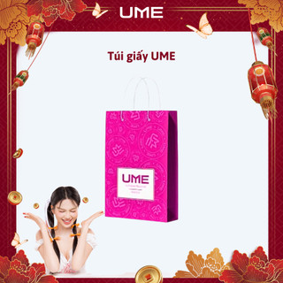 Túi giấy, túi đựng quà UME màu tím cứng chắc, túi giấy có quai sang trọng đựng quà sữa tắm, kem chống nắng