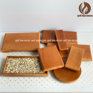 Đế gỗ vuông , đôn gỗ chữ nhật  , hình tròn nhiều kích thước để đặt tượng phật hoặc đồ vật - Quế Tâm Decor