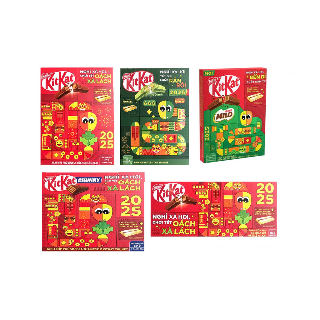Bánh Xốp Phủ Sôcôla Nestlé Kitkat Thái Lan Hộp Tết