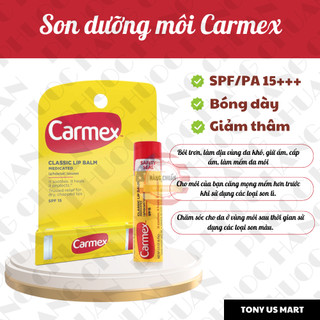  【HÀNG MỸ Son Dưỡng Môi Carmex Classic Dưỡng Môi Cấp Ẩm Làm Mềm Chống Nứt Nẻ Môi - Tony US Mart 