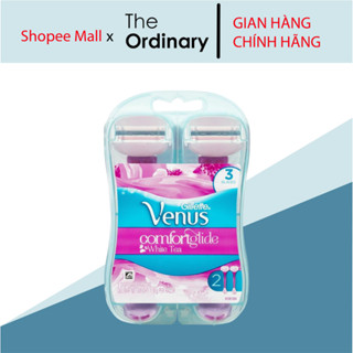 Bộ dao cạo cho nữ có đầu bơ gillette Venus comfortglide white tea venus spa 3 blades