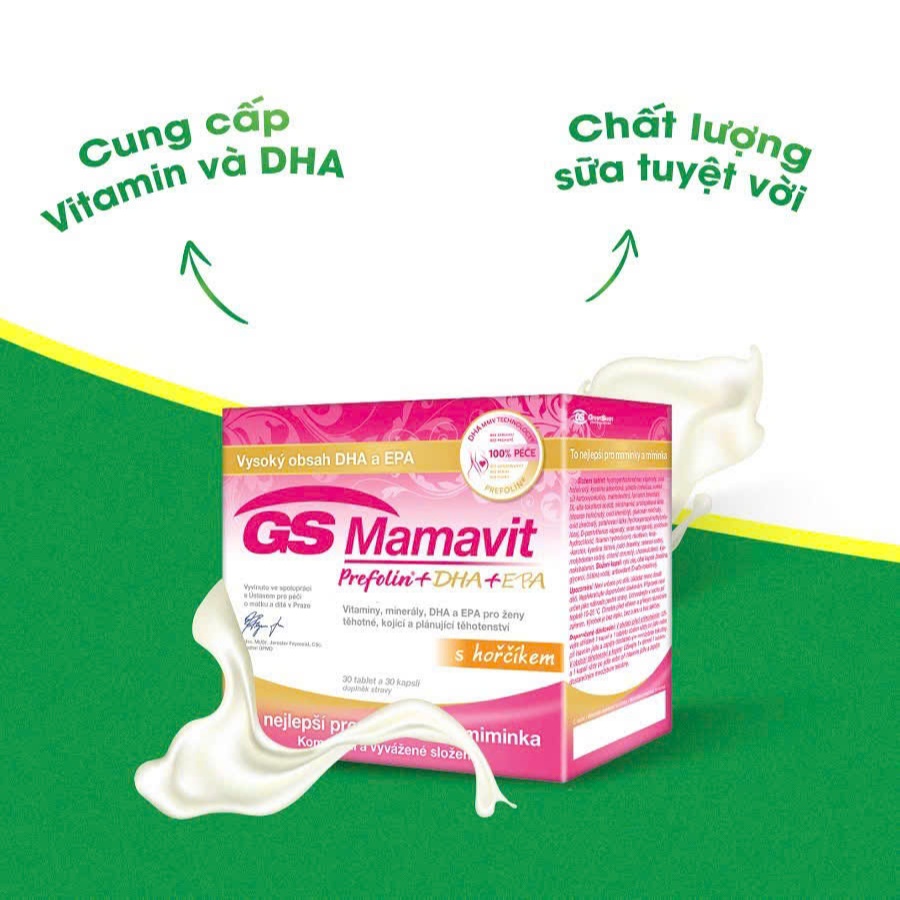 [ Date 3.2026] GS Mamavit - DHA cho bà bầu giúp bổ sung Vitamin tổng hợp, DHA, EPA cho mẹ bầu, phụ n