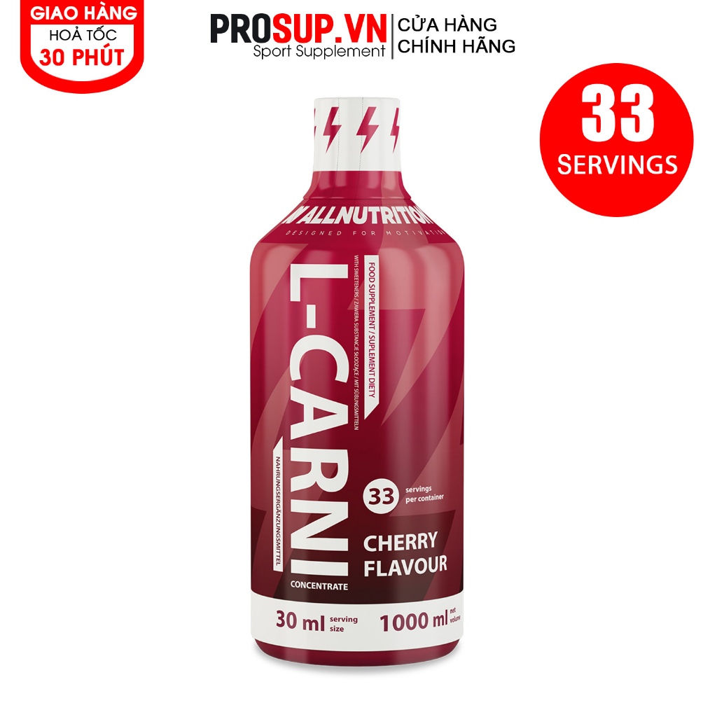 L Carnitine 3000mg - All Nutrition ( 1000ml - 33 Lần Dùng ) Hỗ Trợ Kiểm Soát Cân Năng Chuyển Hoá Chấ