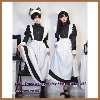  bốc lửa! Trang phục hầu gái dài của Anh dành cho nam và nữ lễ hội anime cosplay trang phục nhập vai Halloween 