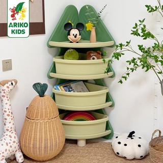 Kệ để đồ chơi, kệ sách nhựa góc tường Hobbytree hình cây thông (bao gồm 3 khay đựng)