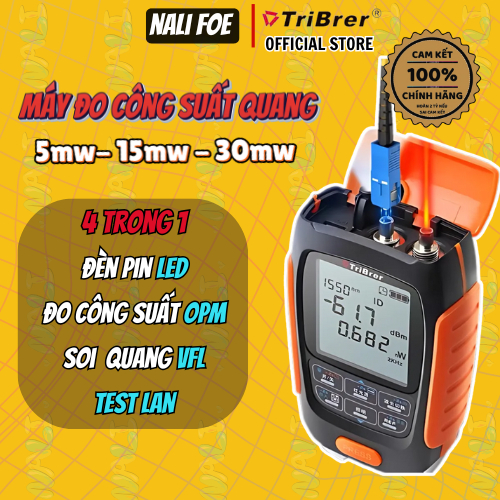 Máy đo công suất quang Chính Hãng TriBrer 50NT -  Soi VFL 5KM - 15KM - 30KM
