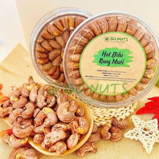 Hạt điều XẾP HOA size A Cồ VIP hộp 500g hạt to đều thơm béo GO NUTS hạt điều rang muối nguyên lụa