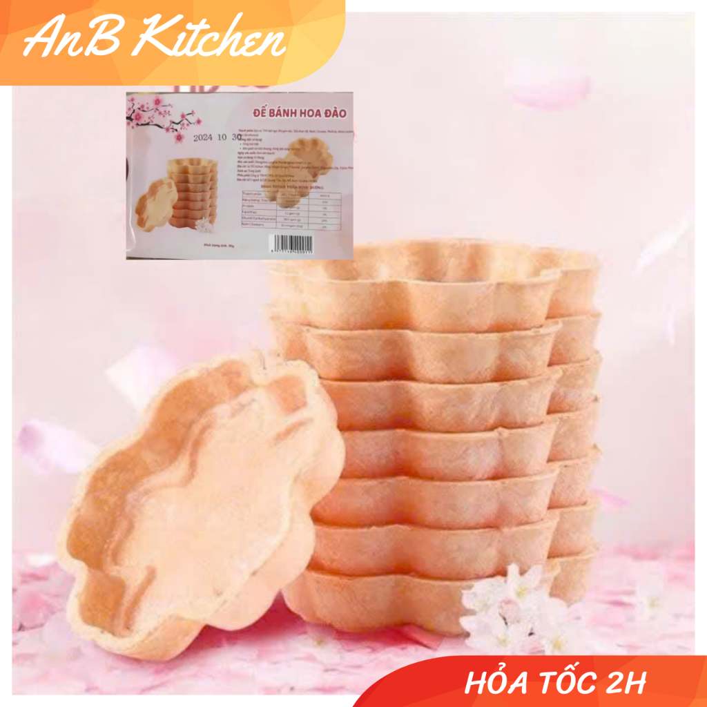 [NHẬP KHẨU CHÍNH NGẠCH - DATE MỚI] Đế bánh thuyền hoa đào/ Đế bánh thuyền - Hộp 60/90 cái